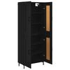 vidaXL Highboard 2 pcs Sort eg Konstrueret tr&aelig;