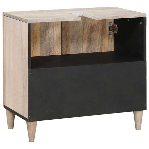 vidaXL Badev&aelig;relsesskab V&aelig;gmonteret med d&oslash;r Hvid 62 x 33 x 58 cm