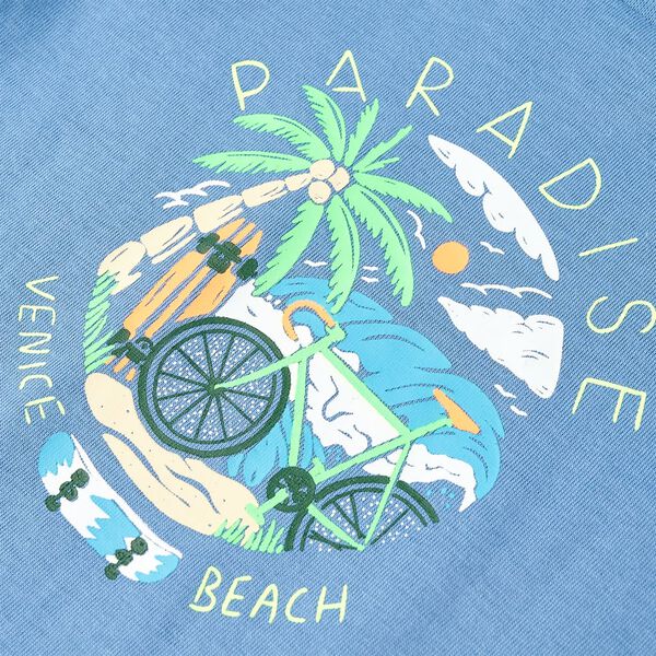 T-shirt til b&oslash;rn str. 92 bl&aring;