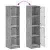 vidaXL skab med glaslåger 35x37x142 cm betongrå