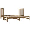 vidaXL daybed med udtr&aelig;k 2x(90x190) cm massivt fyrretr&aelig; gyldenbrun