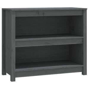vidaXL bogreol 80x35x68 cm massivt fyrretr&aelig; gr&aring;