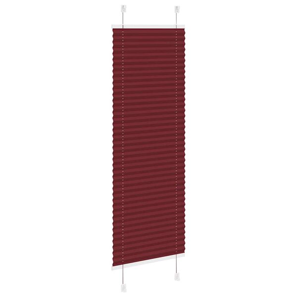vidaXL Pliss&eacute;gardin Bordeauxr&oslash;d 45x100 cm Stofbredde 44,4 cm Polyester