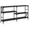vidaXL Konsolbord Sort eg 150 x 29 x 76,5 cm Konstrueret tr&aelig;