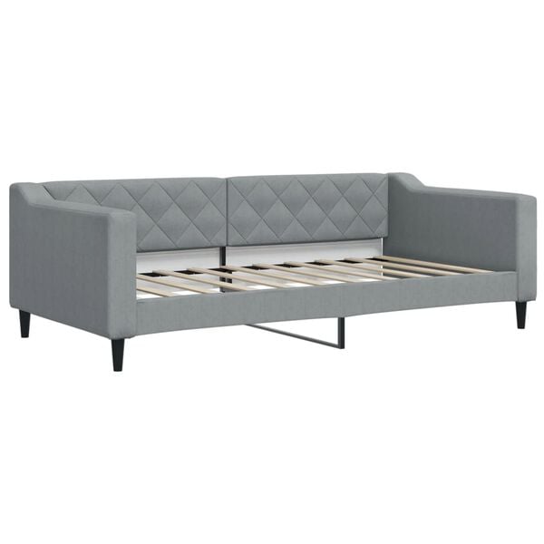 vidaXL daybed med madras 90x190 cm stof lysegrå