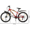 vidaXL mountainbike 21 gear 26 tommer hjul 36 cm r&oslash;d