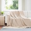 vidaXL Throw t&aelig;ppe Beige 240 x 270 cm Fleece