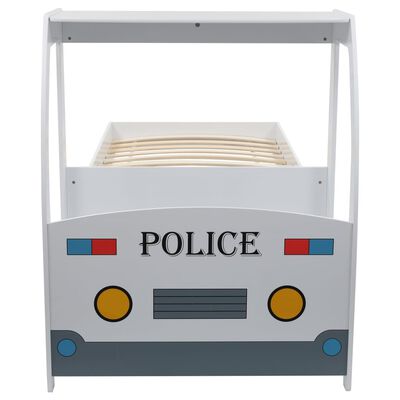 vidaXL børneseng politibil med madras 90 x 200 cm 7 zoner H2 H3