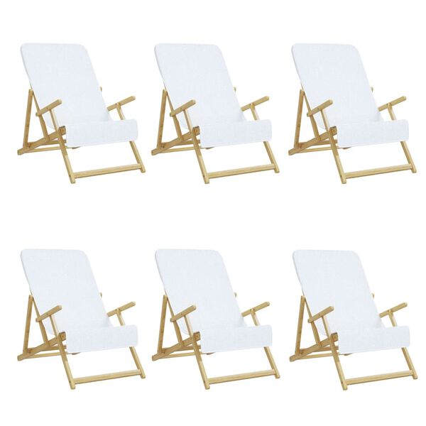 vidaXL strandhåndklæder 6 stk. 60x135 cm 400 GSM stof hvid