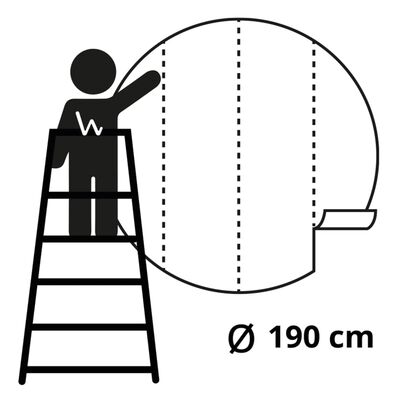 WallArt tapetcirkel The Americas 190 cm