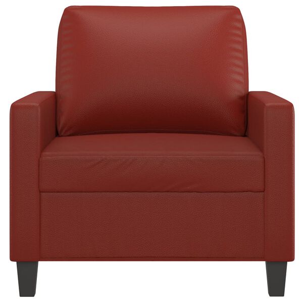 vidaXL l&aelig;nestol 60 cm kunstl&aelig;der vinr&oslash;d