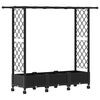 vidaXL H&aelig;vet Bed med Trellis og Tag Sort 164 x 40 x 127 cm PP