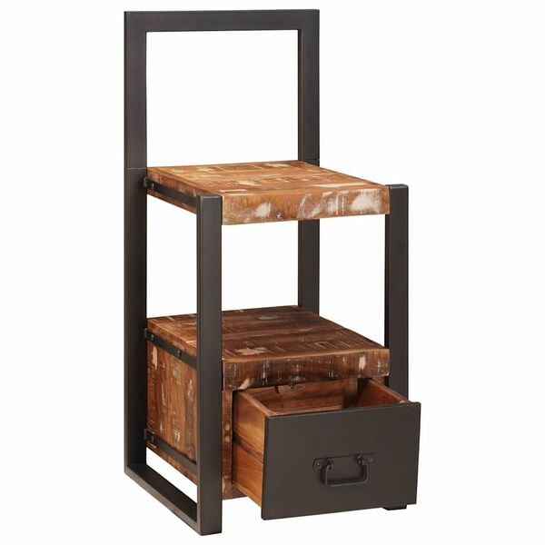 vidaXL Stumtjener Flerfarvet 40 x 40 x 90 cm Massivt genbrugstræ