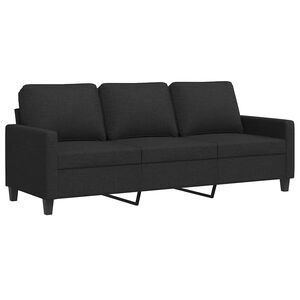 vidaXL 3-personers sofa 180 cm stof sort