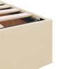 vidaXL Seng med opbevaring og madras Creme 160 x 200 cm Polyester