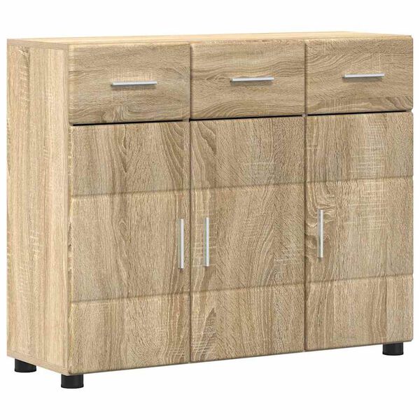 vidaXL Sideboard FLORIN Sonoma eg 88,5 x 30,5 x 73 cm Konstrueret tr&aelig;