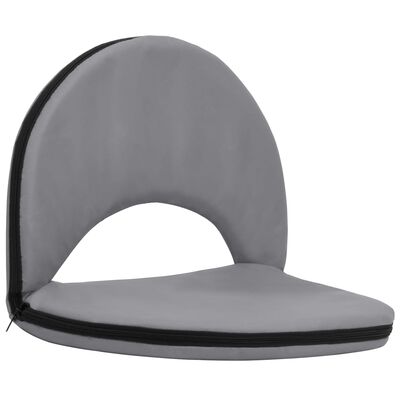 vidaXL foldbare strandstole 2 stk. stål og stof grå