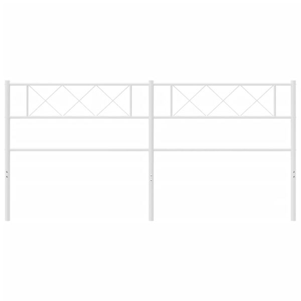 vidaXL sengegavl 200 cm metal hvid