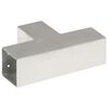 vidaXL stolpebeslag T-form 4 stk. 81x81 mm galvaniseret metal