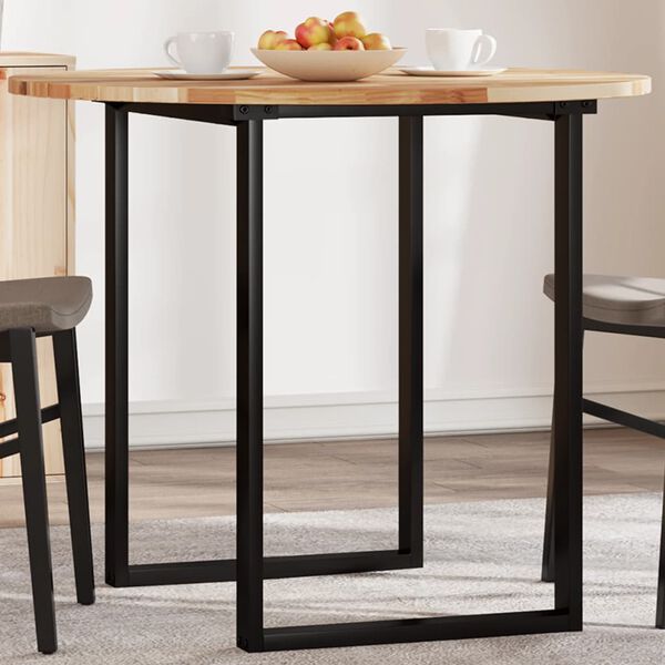 vidaXL bordplade Ø90x2 cm rund massivt akacietræ