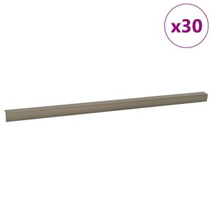 vidaXL Trinkantprofiler 30 stk. champagnefarvet 67 x 3 x 2 cm