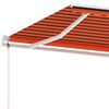 vidaXL fritst&aring;ende markise 400x300 cm automatisk betjening orange/brun