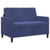 vidaXL Sofa med opbevaring 2-personers Politi bl&aring; 122 x 78 x 87 cm