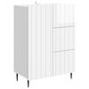 vidaXL Sideboard Hvid h&oslash;jglans 66 x 34,5 x 91,5 cm Konstrueret tr&aelig;