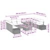 vidaXL Havesofa S&aelig;t med opbevaring 11 pcs Gr&aring; Poly rattan