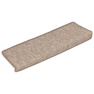 vidaXL trappem&aring;tter 15 stk. 65x21x4 cm lysebrune rektangul&aelig;re kanter