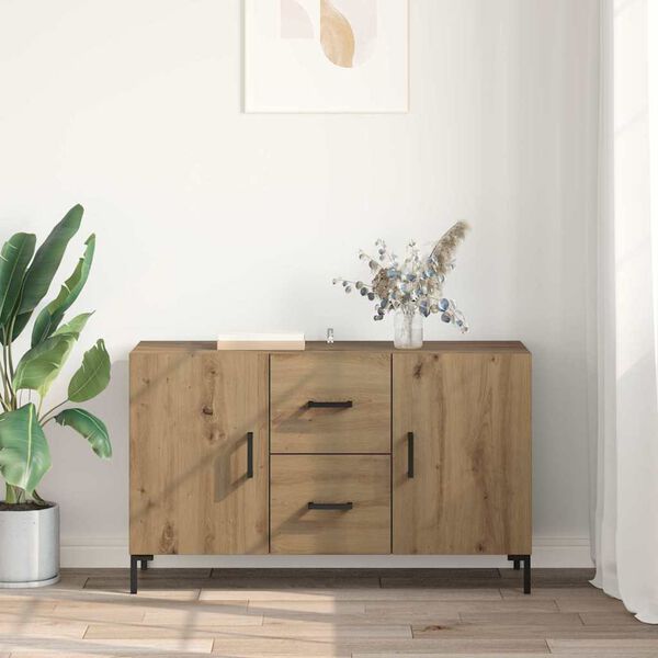 vidaXL Sideboard Artisan Egetr&aelig; 100 x 36 x 60 cm Konstrueret tr&aelig;