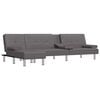 vidaXL L-formet sovesofa 255x140x70 cm kunstl&aelig;der gr&aring;