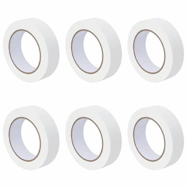 vidaXL Maler Maskeringstape 6 pcs Hvid 30mm x 50m Papir