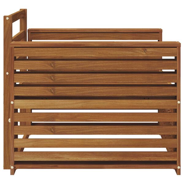 vidaXL 2 Stk Sofa med arml&aelig;n Massivt Akacietr&aelig; Naturfarvet