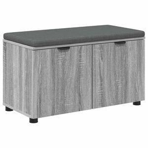 vidaXL Hallb&aelig;nk Gr&aring; Sonoma 80 x 38 x 46 cm Kunstigt tr&aelig; og stof