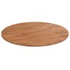 vidaXL rund bordplade &Oslash;60x1,5 cm behandlet massivt egetr&aelig; lysebrun