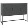 vidaXL sk&aelig;nk 105x35x75 cm st&aring;l og glas antracitgr&aring;