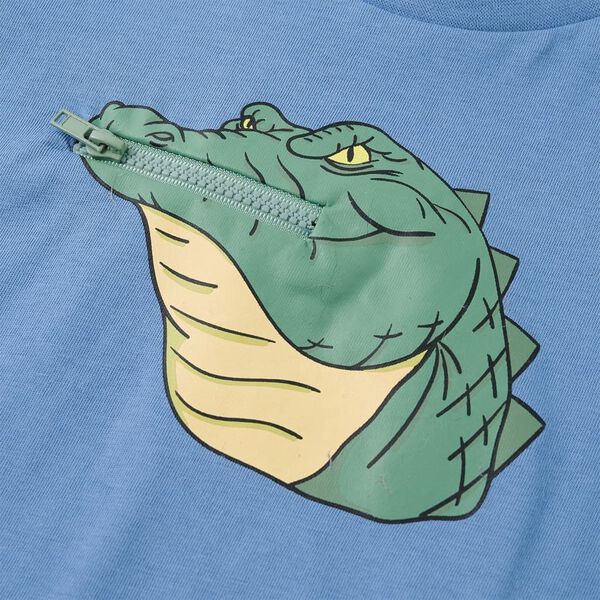 T-shirt til b&oslash;rn str. 128 bl&aring;