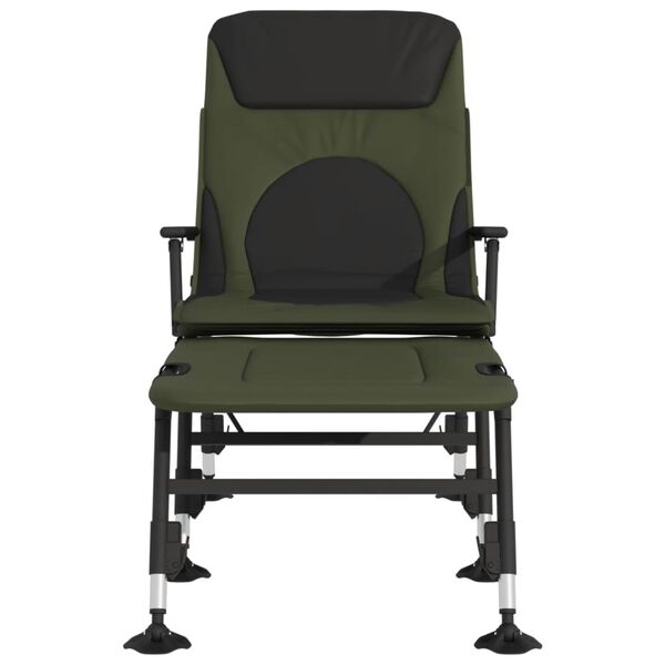 vidaXL fiskestol med justerbare ben foldbar gr&oslash;n