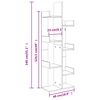 vidaXL bogreol 48x25,5x140 cm konstrueret træ sonoma-eg