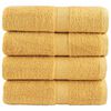 vidaXL Premium vaskeh&aring;ndkl&aelig;der SOLUND 4 stk. guld 30x30 cm 600 gsm