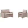 vidaXL Sofa S&aelig;t 2 pcs Beige Polyester
