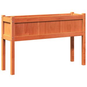 vidaXL plantekasse med ben 110x31x70 cm massivt fyrretr&aelig; gyldenbrun