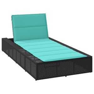 vidaXL solseng med flydende hynde polyrattan sort