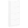 vidaXL skoskab 63x24x147 cm konstrueret tr&aelig; hvid