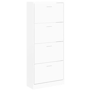 vidaXL skoskab 63x24x147 cm konstrueret tr&aelig; hvid