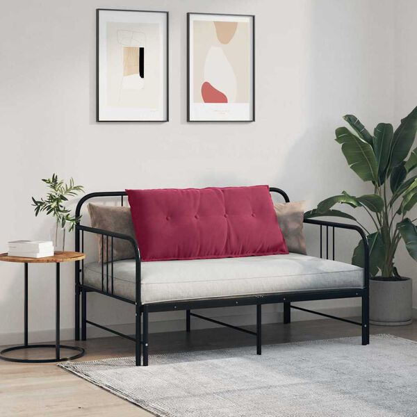 vidaXL Rygpude Vinr&oslash;d 100 x 50 cm Velourstof