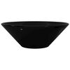 vidaXL keramisk badeværelsesvask sort rund