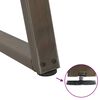vidaXL spisebordsben V-formet 2 stk. naturstål 90 x (72-73,3) cm stål