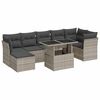 vidaXL sofas&aelig;t til haven 8 dele med hynder polyrattan lysegr&aring;